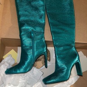 Discontinued Zara Laminated Heeled Boot